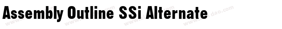 Assembly Outline SSi Alternate字体转换